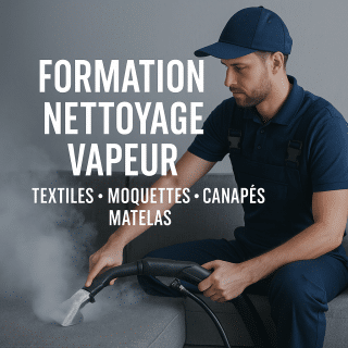 Formation Nettoyage Vapeur – Textiles, Moquettes, Canapés & Matelas